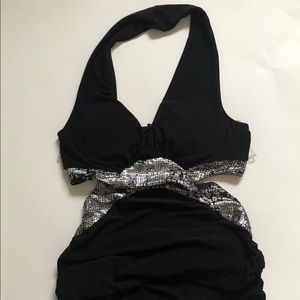 Black open sided dress